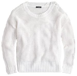 J Crew Linen Crewneck Beach Sweater
